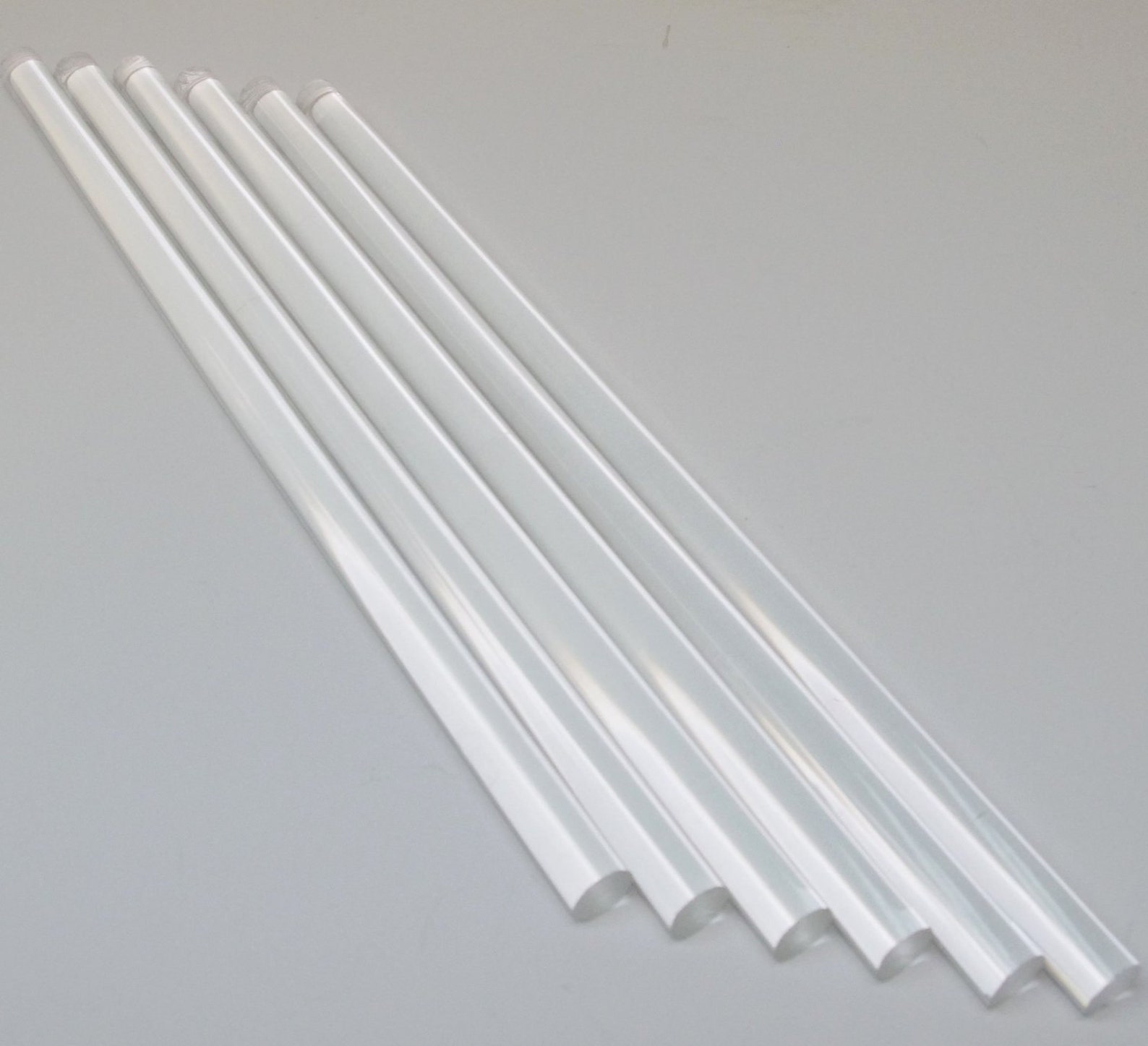 6 Pc Clear Acrylic Plastic Extruded Rod Lucite Diameter Etsy