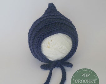 Pixie Bonnet - Crochet Pattern - Baby Boho Bonnet Pattern - Baby Shower Gift  - Baby Bonnet