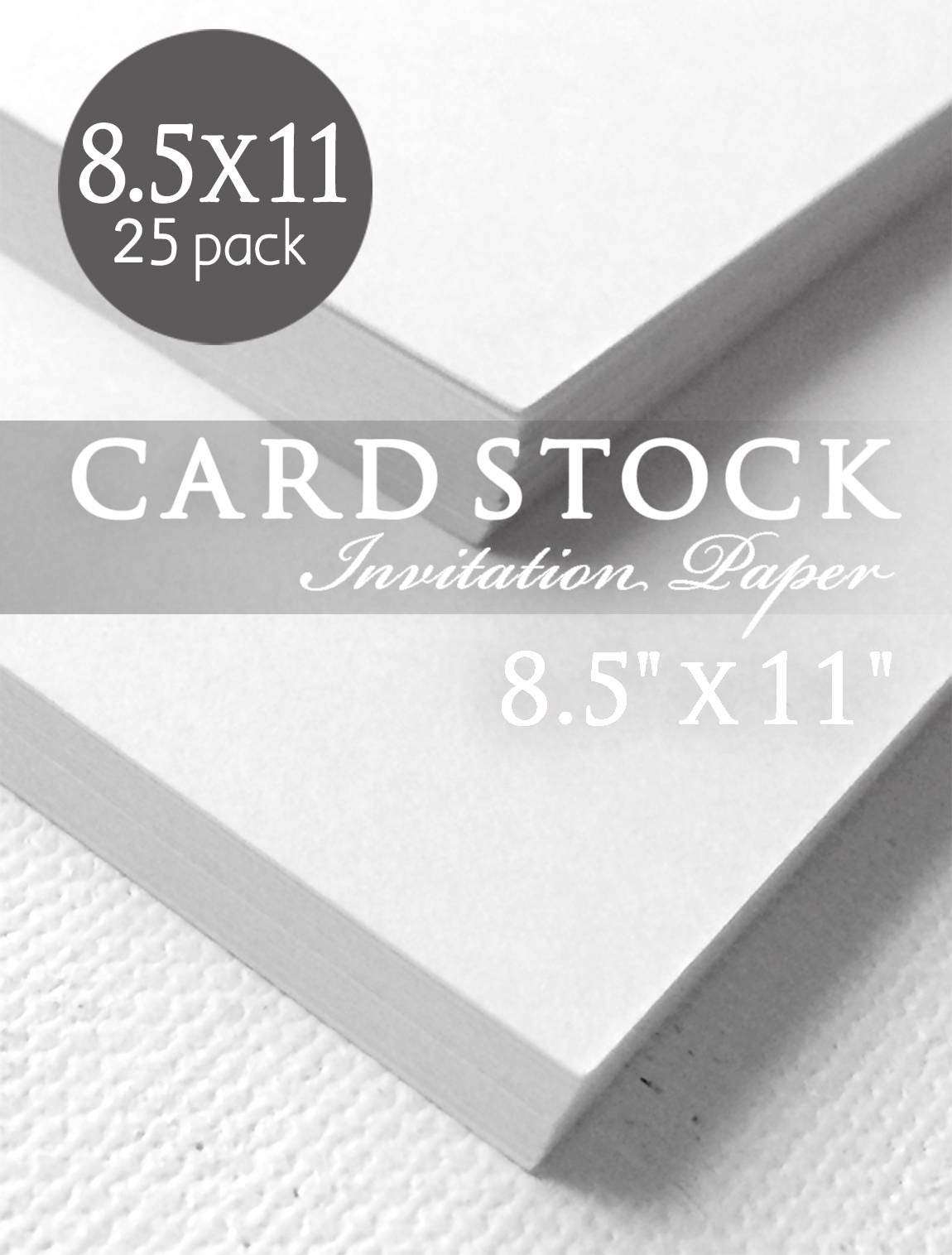 White 8.5 x 11 Cardstock Paper 80lb Heavy Card Stock Paper Etsy