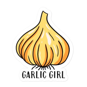 Garlic Girl Sticker | Food Sticker | Laptop Sticker