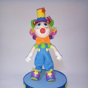 clown doll, foam doll, cake topper, party decor, birthday decoration,clown centerpiece,clown favors, party favors,clown party,clown birthday image 1