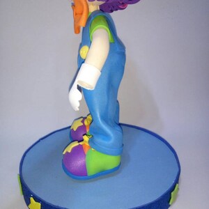 clown doll, foam doll, cake topper, party decor, birthday decoration,clown centerpiece,clown favors, party favors,clown party,clown birthday image 2
