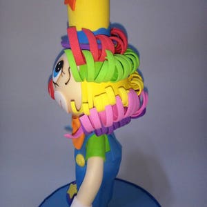 clown doll, foam doll, cake topper, party decor, birthday decoration,clown centerpiece,clown favors, party favors,clown party,clown birthday image 4