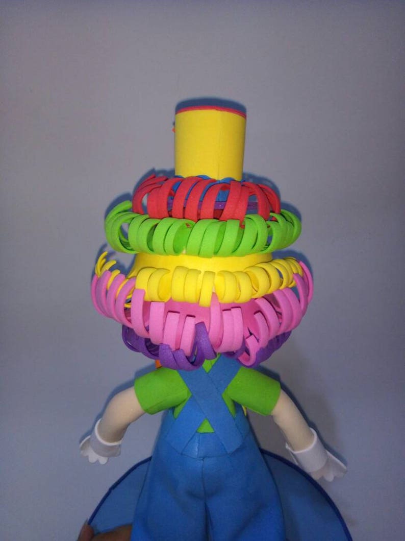 clown doll, foam doll, cake topper, party decor, birthday decoration,clown centerpiece,clown favors, party favors,clown party,clown birthday image 3