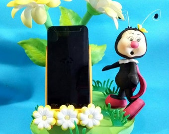 Daisies and Bug Mobile Holder