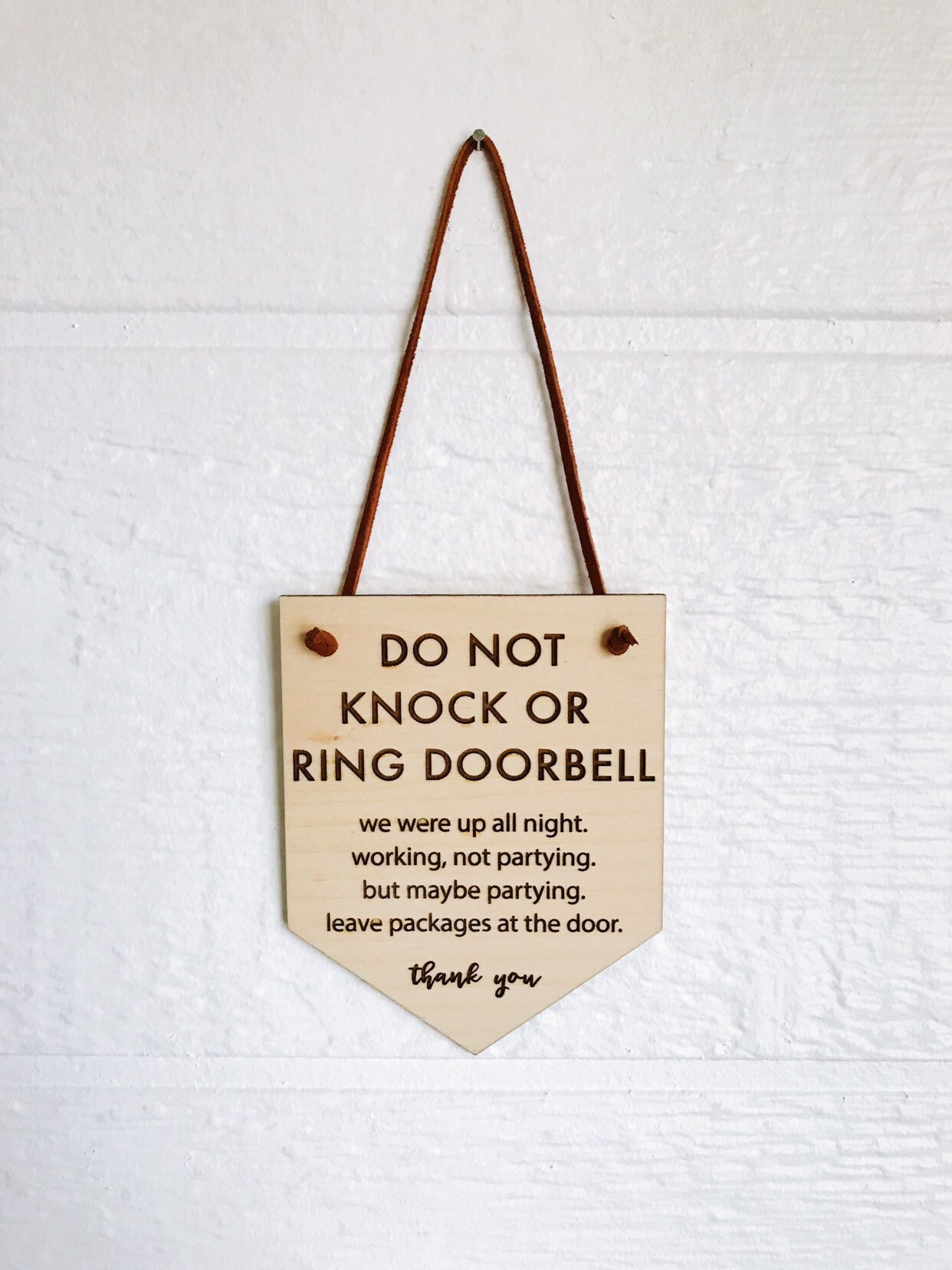 DO NOT KNOCK or Ring Doorbell We Were up All Night Night - Etsy