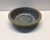 Beaumont Brothers Pottery BBP Salt Glazed Bowl Blue Spongeware Pottery