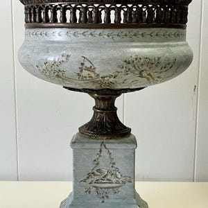 Artist Wong Lee - 1895 - Marble & Brass Wall Vase - Planter - Wall Decor
