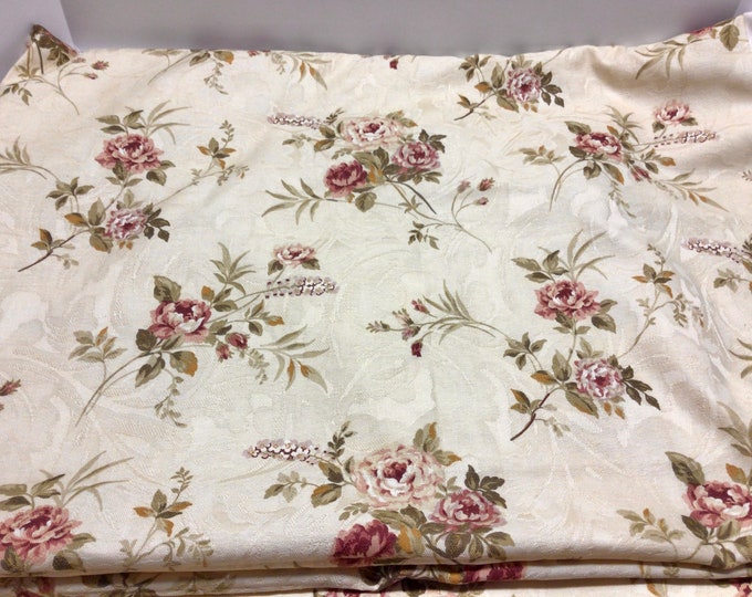 2.2 Yds. Richloom Fabric Original Screen Print Design Floral Fabric