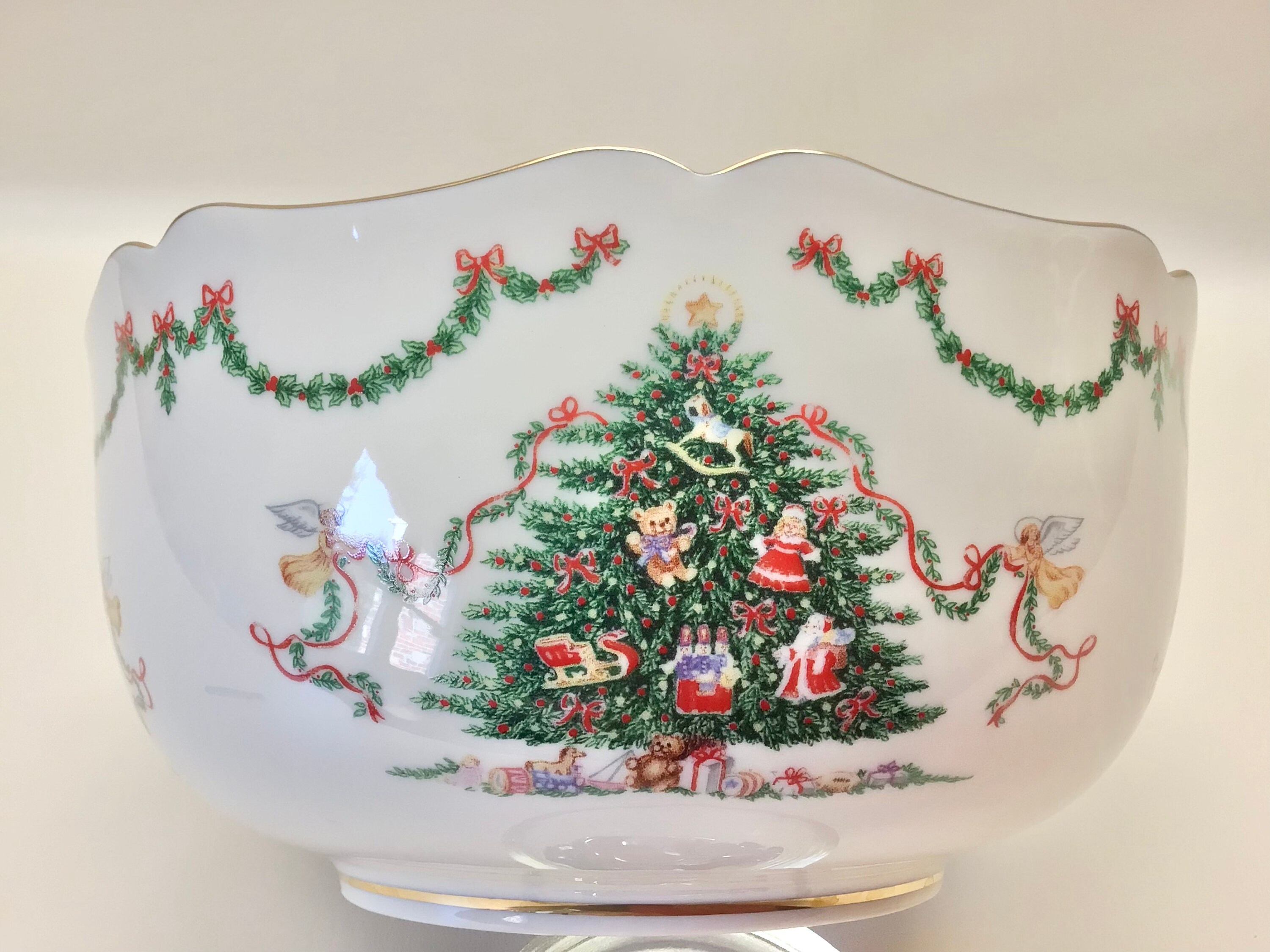 1992 Lenox The Joys of Christmas Bowl 4 Holiday Designs Etsy