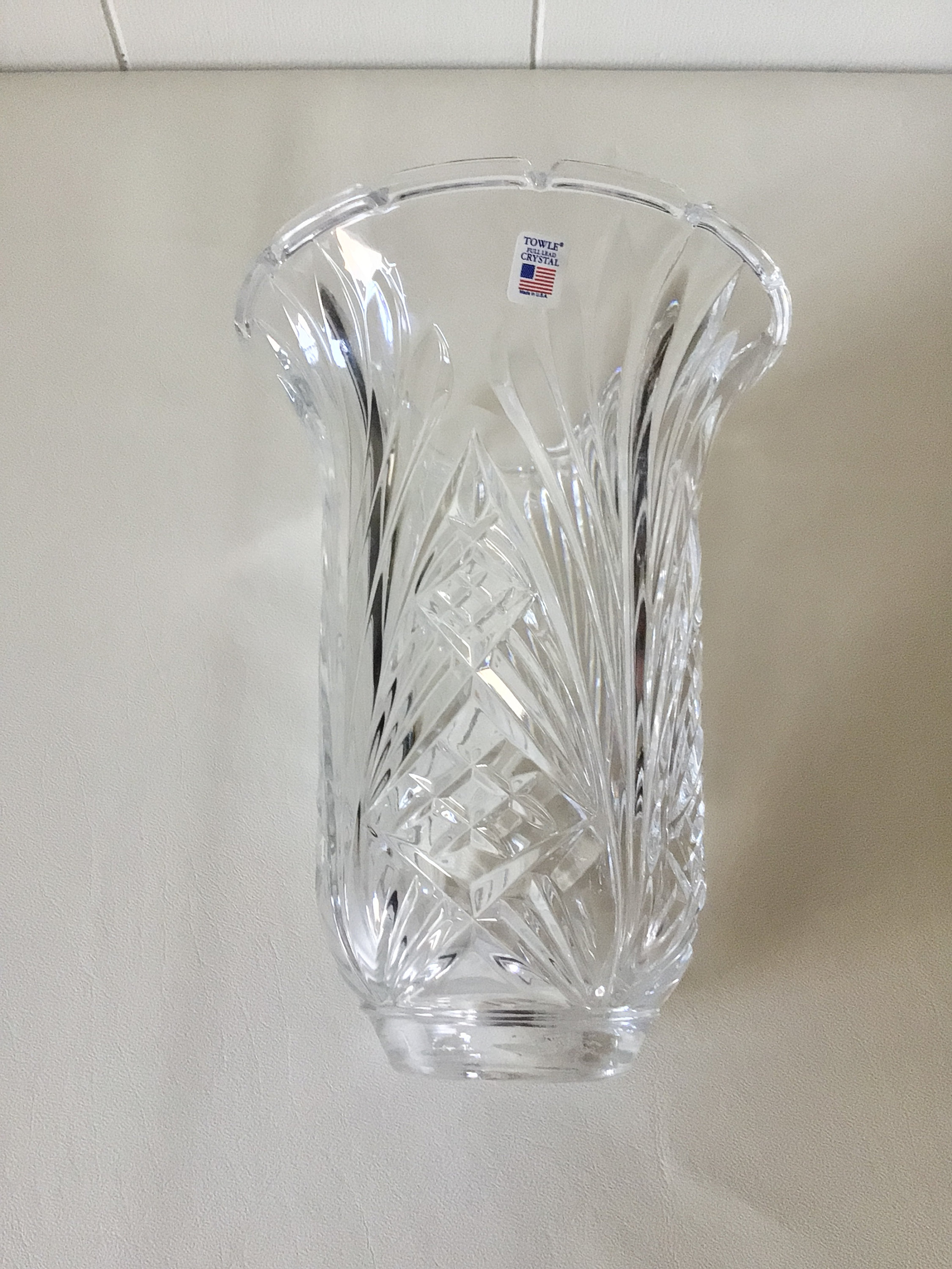 Towle Full Lead Crystal Vase Made in USA Etsy