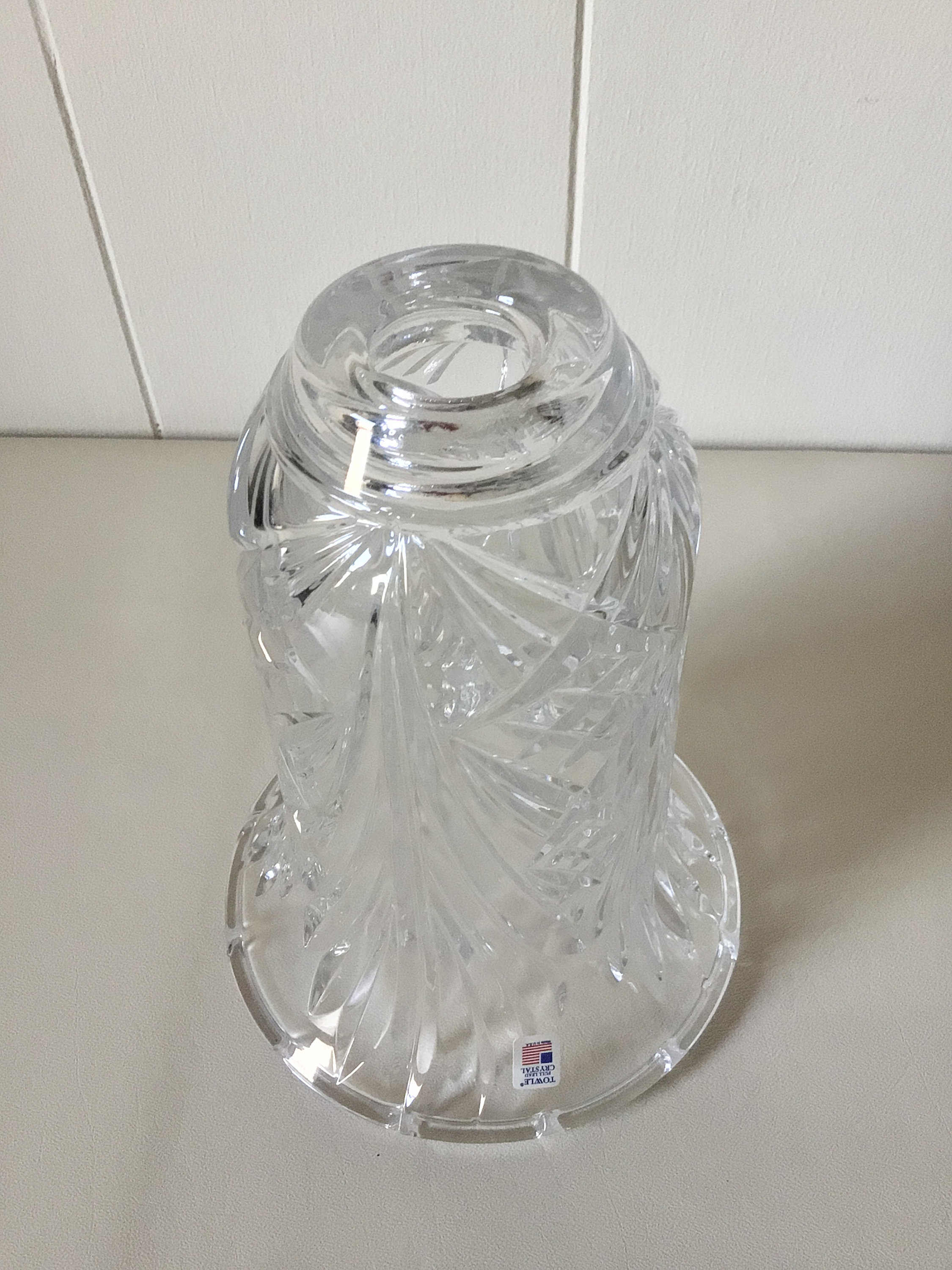 Towle Full Lead Crystal Vase Made in USA Etsy