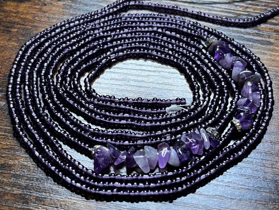 Amethyst waist beads discount