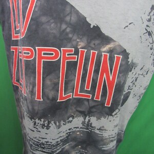 Y2K Liquid Blue Led Zeppelin Tye Dye T-Shirt Size XL image 4