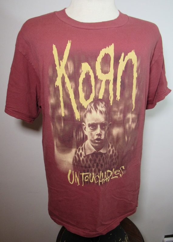 Vintage Y2K 2002 Korn Untouchables T-Shirt Red Si… - image 1
