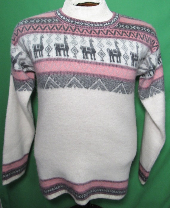 Tejidos Aly Marka Alpaca / Llama Wool Sweater Pink
