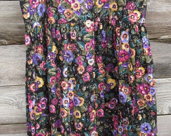 Dogwood Lane Petunia Floral Prairie Kleid Größe M Cottage Core Pullover