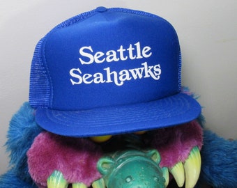 Vintage 80's / 90's Seattle Seahawks Mesh Back Snapback Hat OTTO Tag