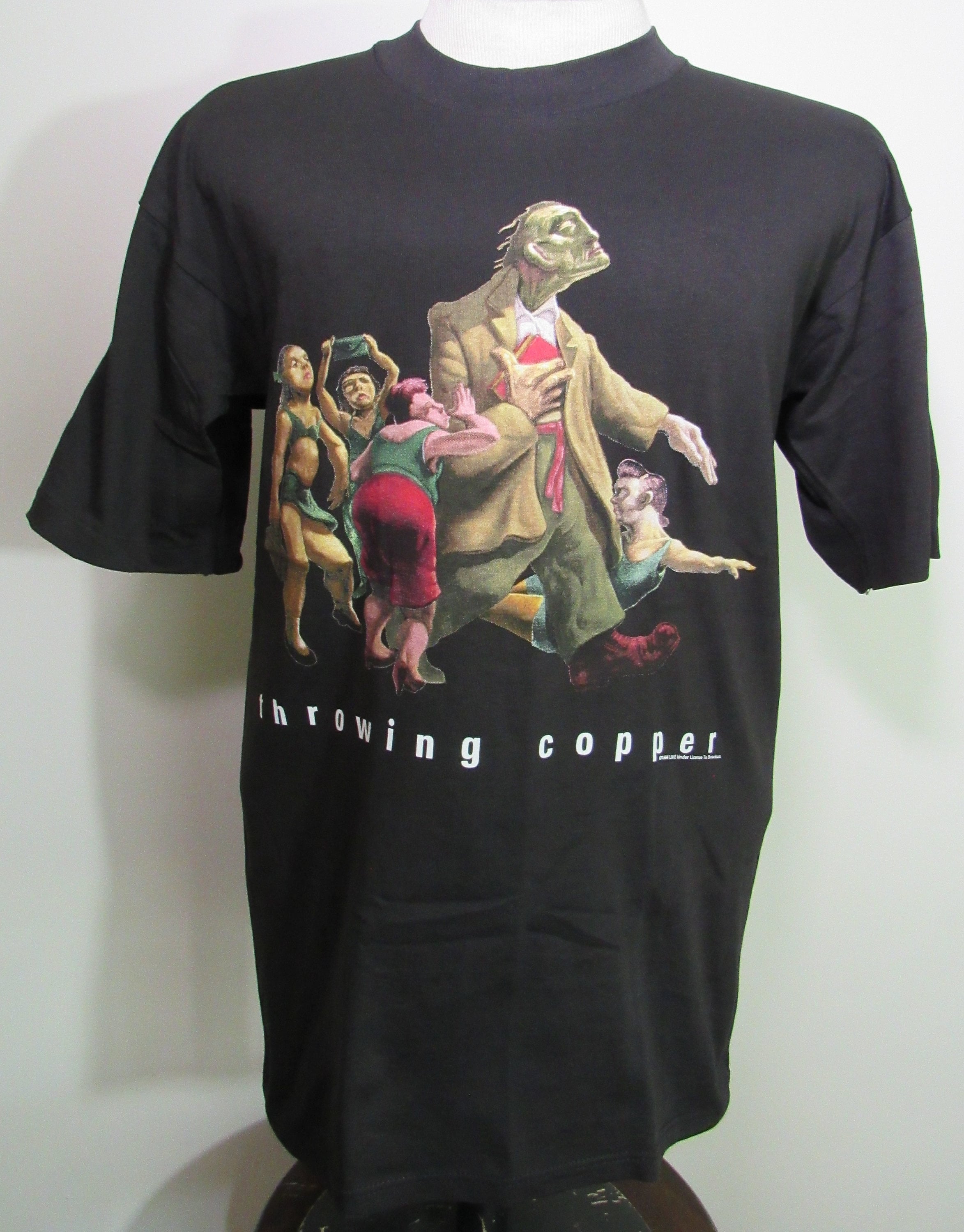 Vintage 90's 1994 Live Throwing Copper T-shirt Size Large Deadstock 
