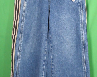 Vintage 90's Y2K Mac Gear Extra Wide Flare Denim Cargo Skater Snap