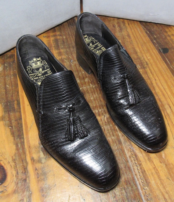 Vintage Johnston + Murphy Aristocraft Black Leather Dress Shoes Loafers 8  B/AA - Etsy