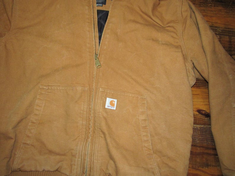 Carhartt J130-M J130 Brun Canvasjacka med Huva, Loosefit, Herr, XL, Quiltfodrad bild 2