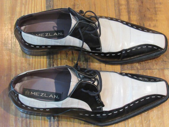 Mezlan Slash Two-tone Black / White Men display picture 3