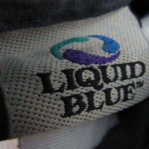 Y2K Liquid Blue Led Zeppelin Tye Dye T-Shirt Size XL image 6