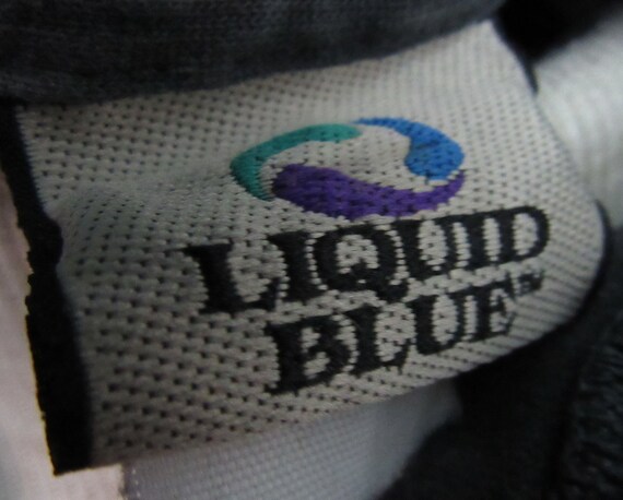 Y2K Liquid Blue Led Zeppelin Tye Dye T-Shirt Size… - image 6