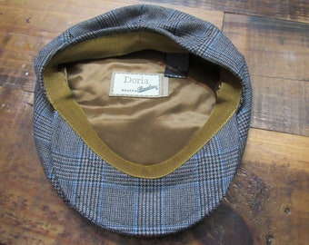 Doria Schiebermütze Wolle Tweed Gruppo Borsalino Italien Größe Small USA 7/56