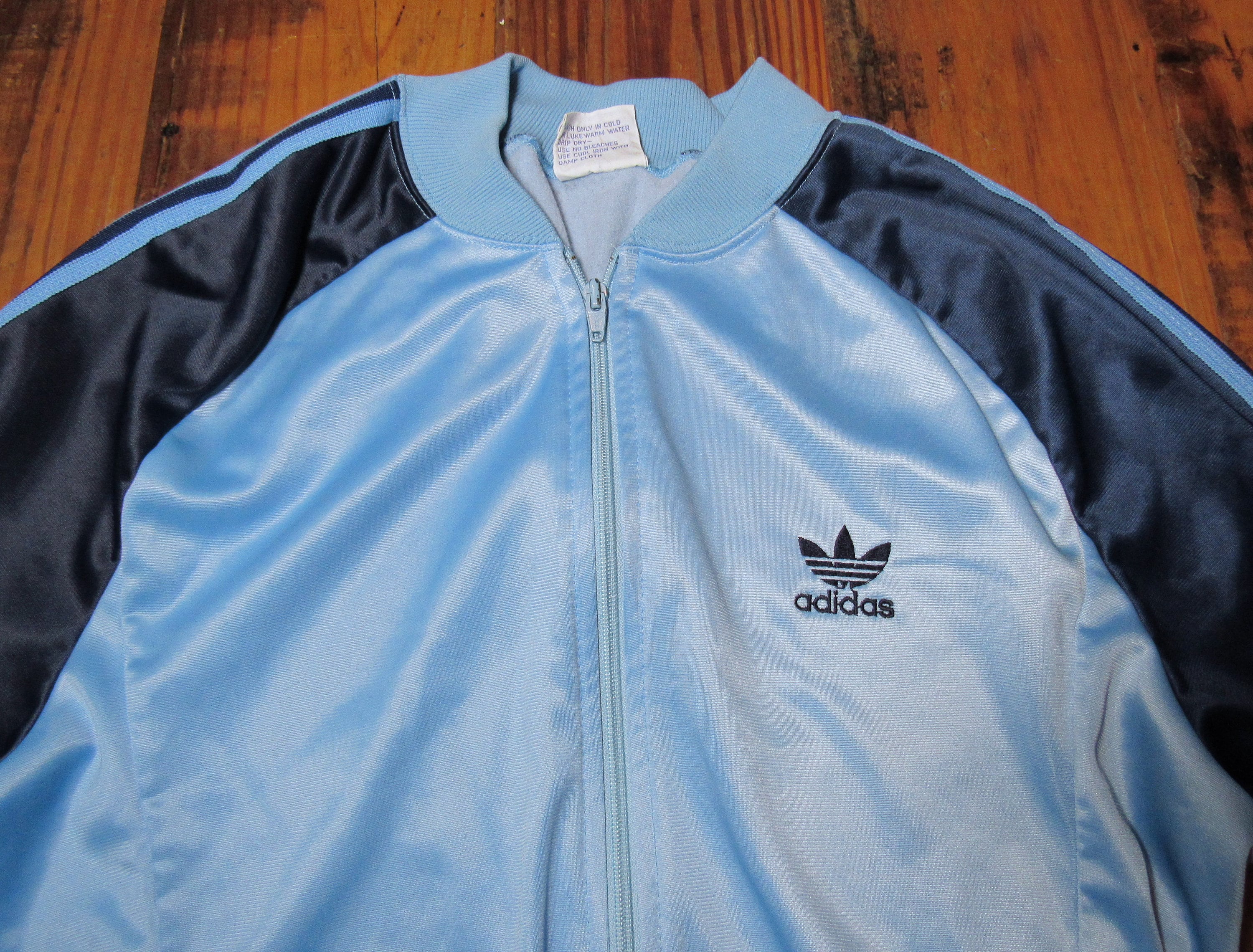 Vintage 80's Adidas ATP Keyrolan Blue 3 Stripe Full Zip Vintage 80's Adidas ATP Keyrolan Blue 3 Stripe Full Zip