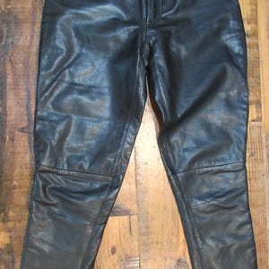 Y2K Banana Republic Black Leather Pants Women&#39;s Size 4 Small