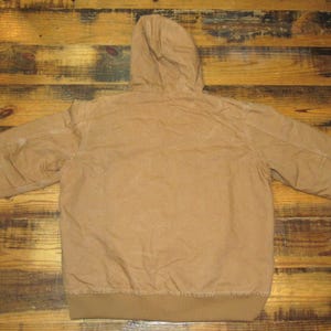 Carhartt J130-M J130 Brun Canvasjacka med Huva, Loosefit, Herr, XL, Quiltfodrad bild 5