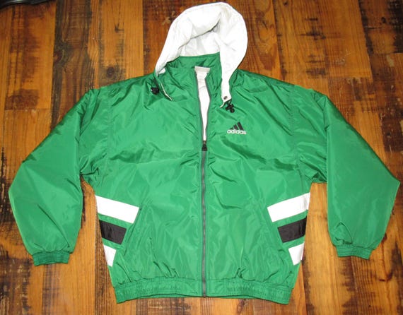 Vintage 90's Green Adidas Winter Jacket Parka Soccer Men's XL
