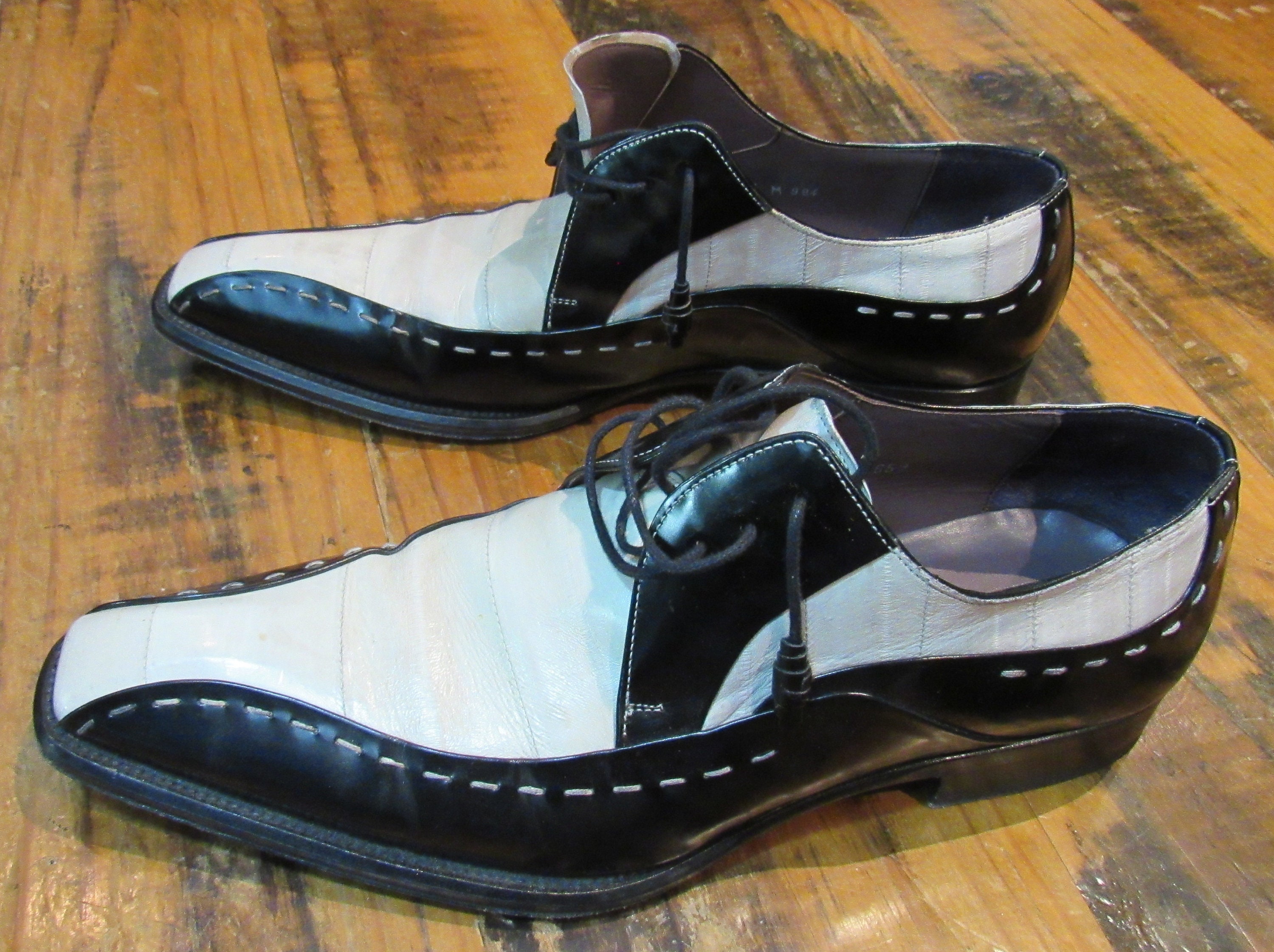 Mezlan black and white men dress shoes size 9 Oxford Mezlan White Dress Shoes for Men for sale | eBay main image 2