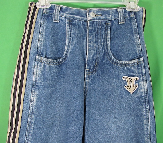 Vintage 90's Y2K Mac Gear Extra Wide Flare Denim Cargo Skater Snap