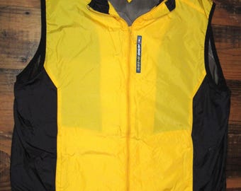 Vintage Y2K 2000 Tommy Hilfiger Athletics Nylon Zip Up Pocket Vest Large