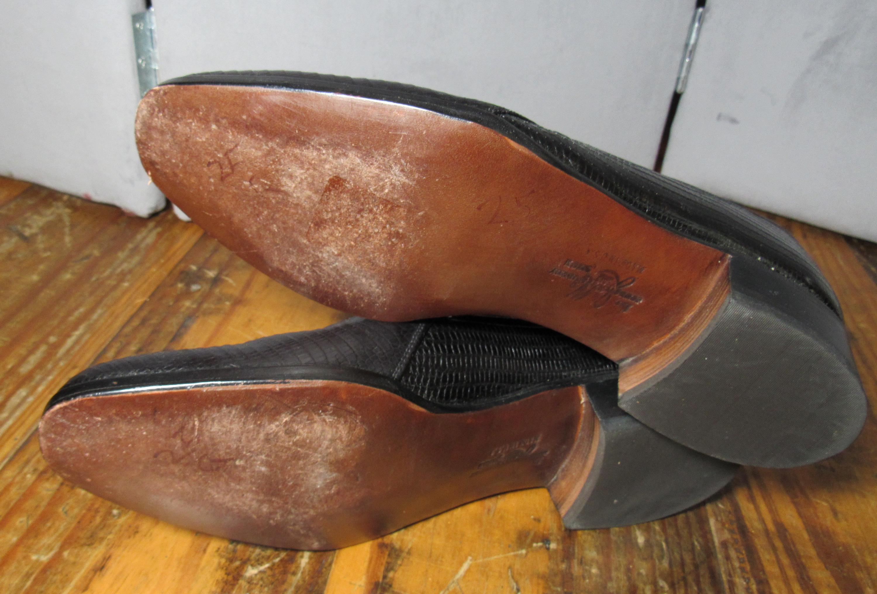 VINTAGE 70\'s JOHNSTON MURPHY ARISTOCRAFT LEATHER ANKLE BOOT SIZE 8 Vintage Johnston + Murphy Aristocraft Black Leather Dress  main image 2