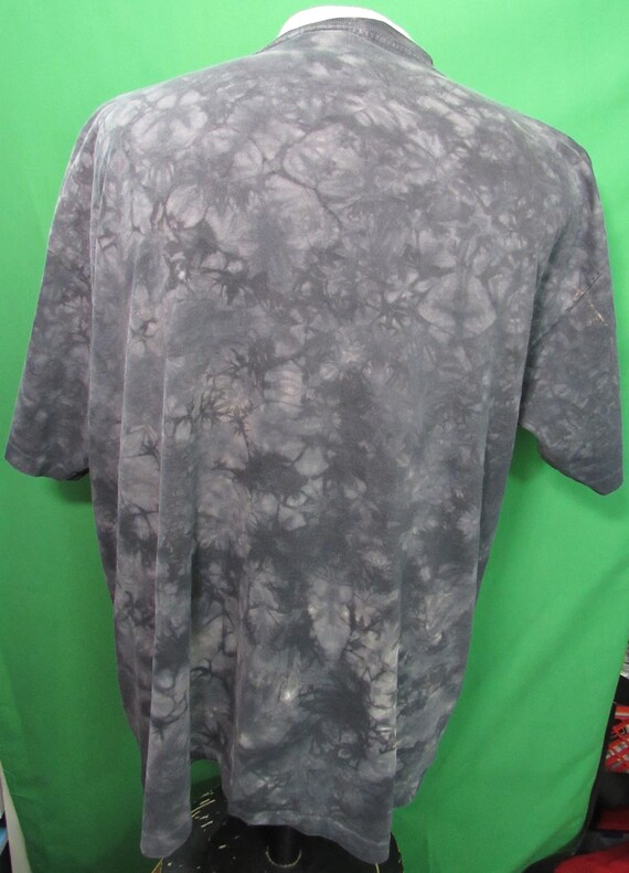 Y2K Liquid Blue Led Zeppelin Tye Dye T-Shirt Size… - image 5