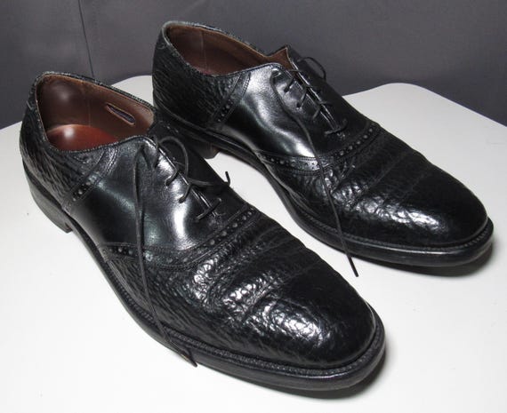 Vintage Allen Edmonds Black Leather 7804 Comb Oxford Wingtip  display picture 2