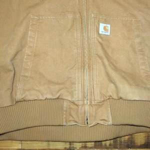 Carhartt J130-M J130 Brun Canvasjacka med Huva, Loosefit, Herr, XL, Quiltfodrad bild 3