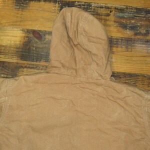 Carhartt J130-M J130 Brun Canvasjacka med Huva, Loosefit, Herr, XL, Quiltfodrad bild 6