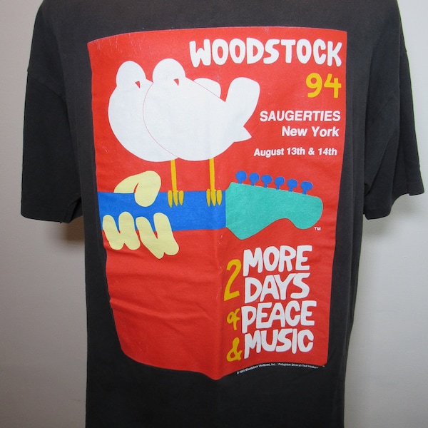Vintage 1994 Woodstock 94 Peace and Music Festival T-Shirt Größe XL