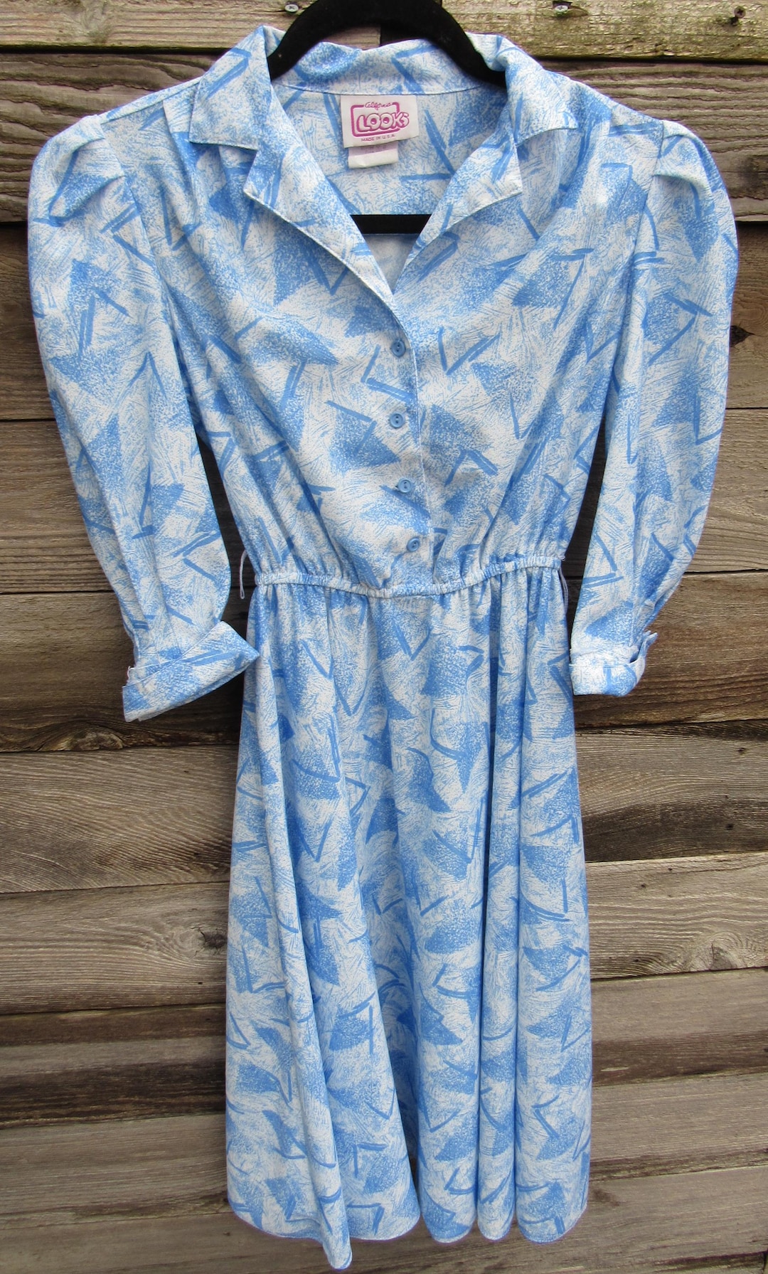 vintage-80-s-california-looks-white-blue-polyester-geometric-dress-8p