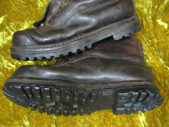 Vintage 40's 50's French Leather Hiking Boots Fab… - image 9