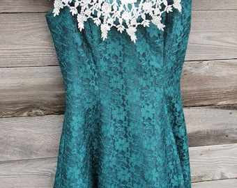 Notorious Vintage Ärmelloses Kleid mit Spitze, Größe 38