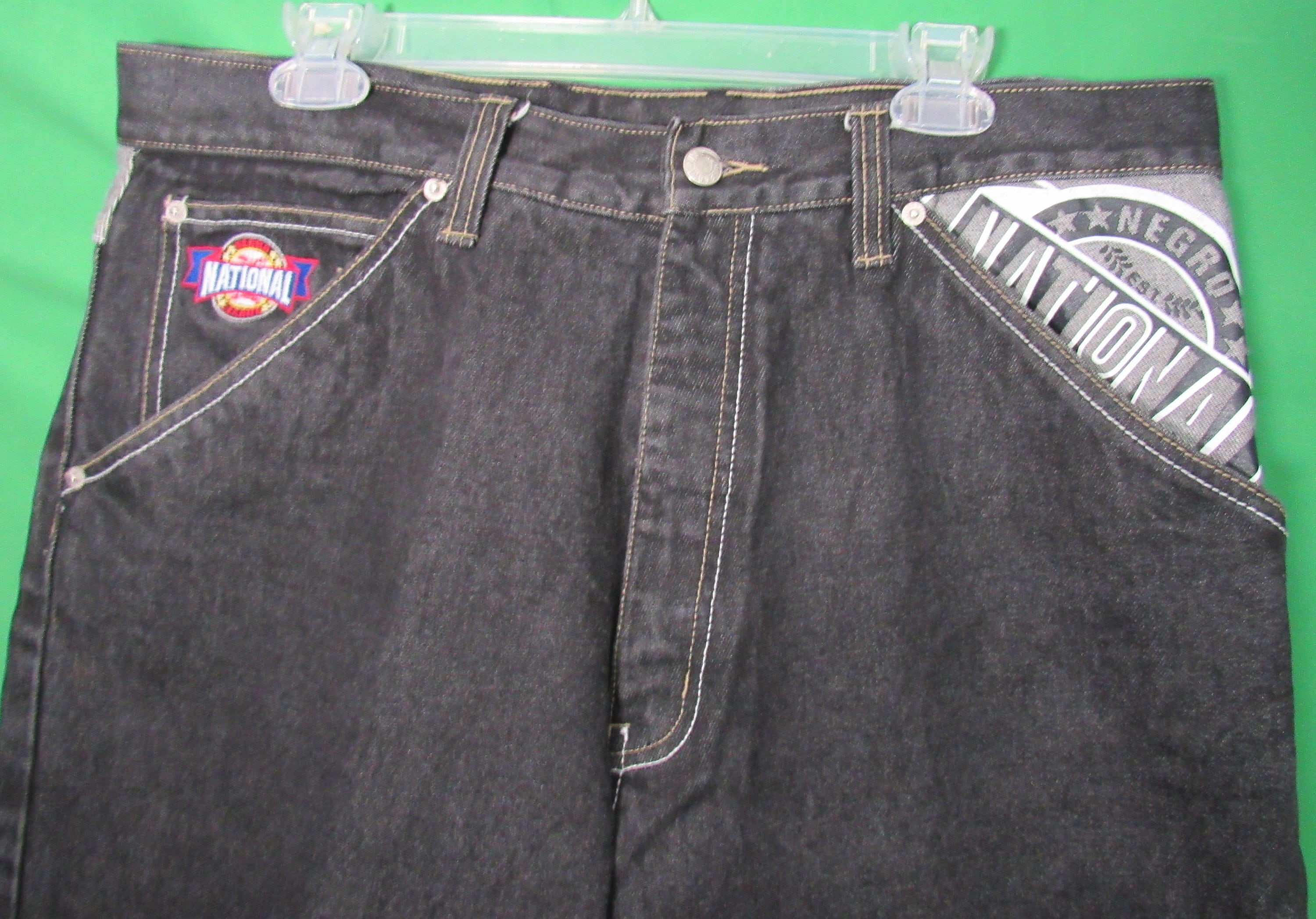 VTG NLB Negro League Baseball Museum Jeans W/ Patches Size 36 X 32