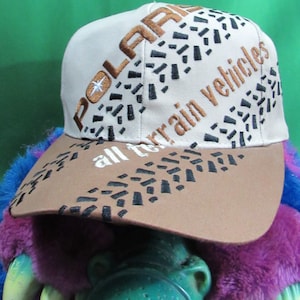 Vintage Polaris ATV All Terrain Vehicles Tire Tracks Snapback Truckers Hat