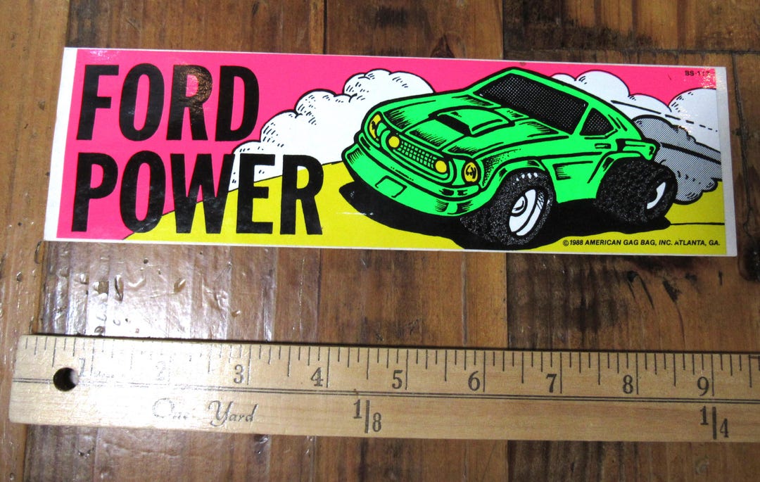 Vintage 80's Ford Power Bumper Sticker Mustang - Etsy