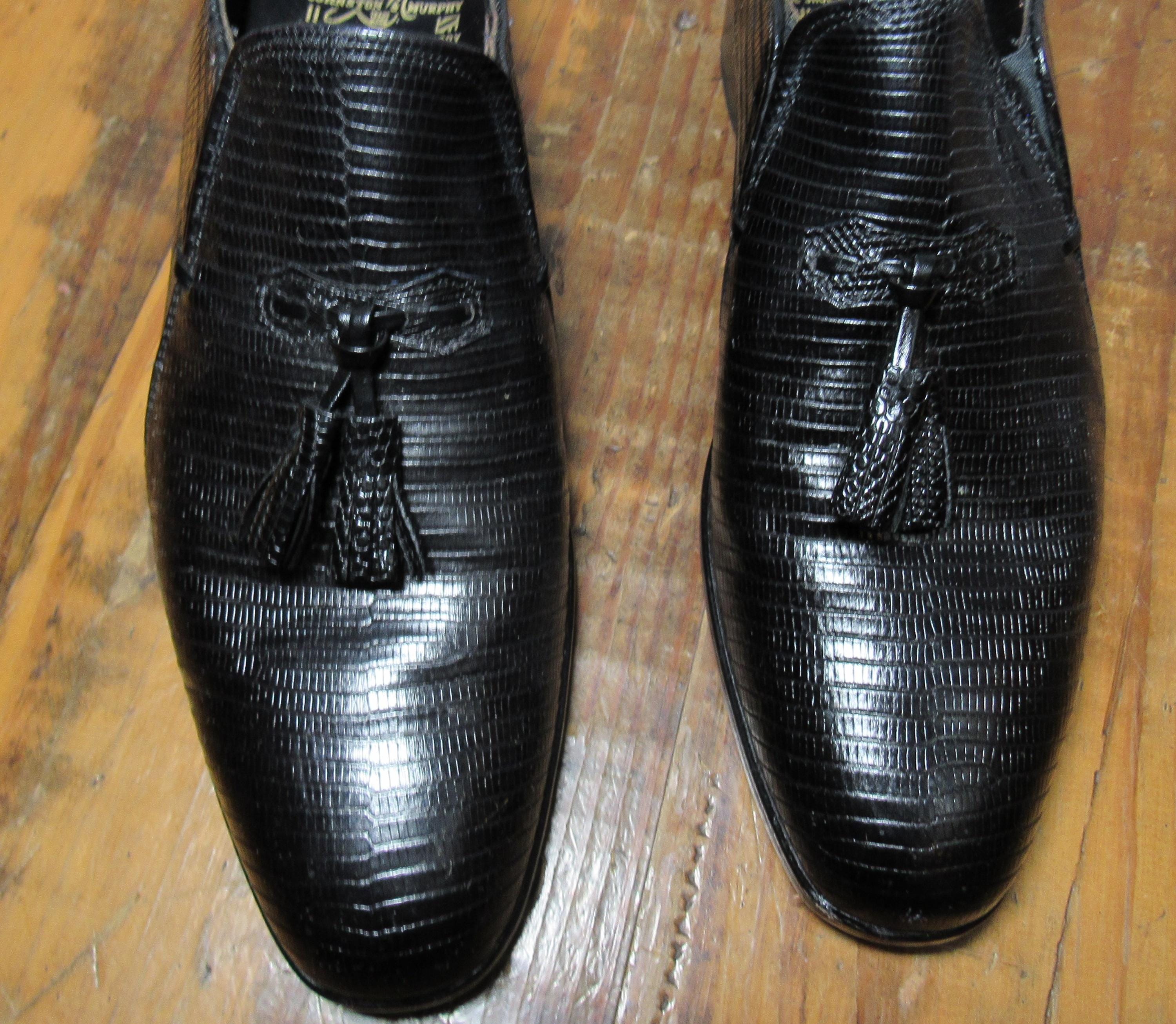 Vintage Johnston + Murphy Aristocraft Black Leather Dress 